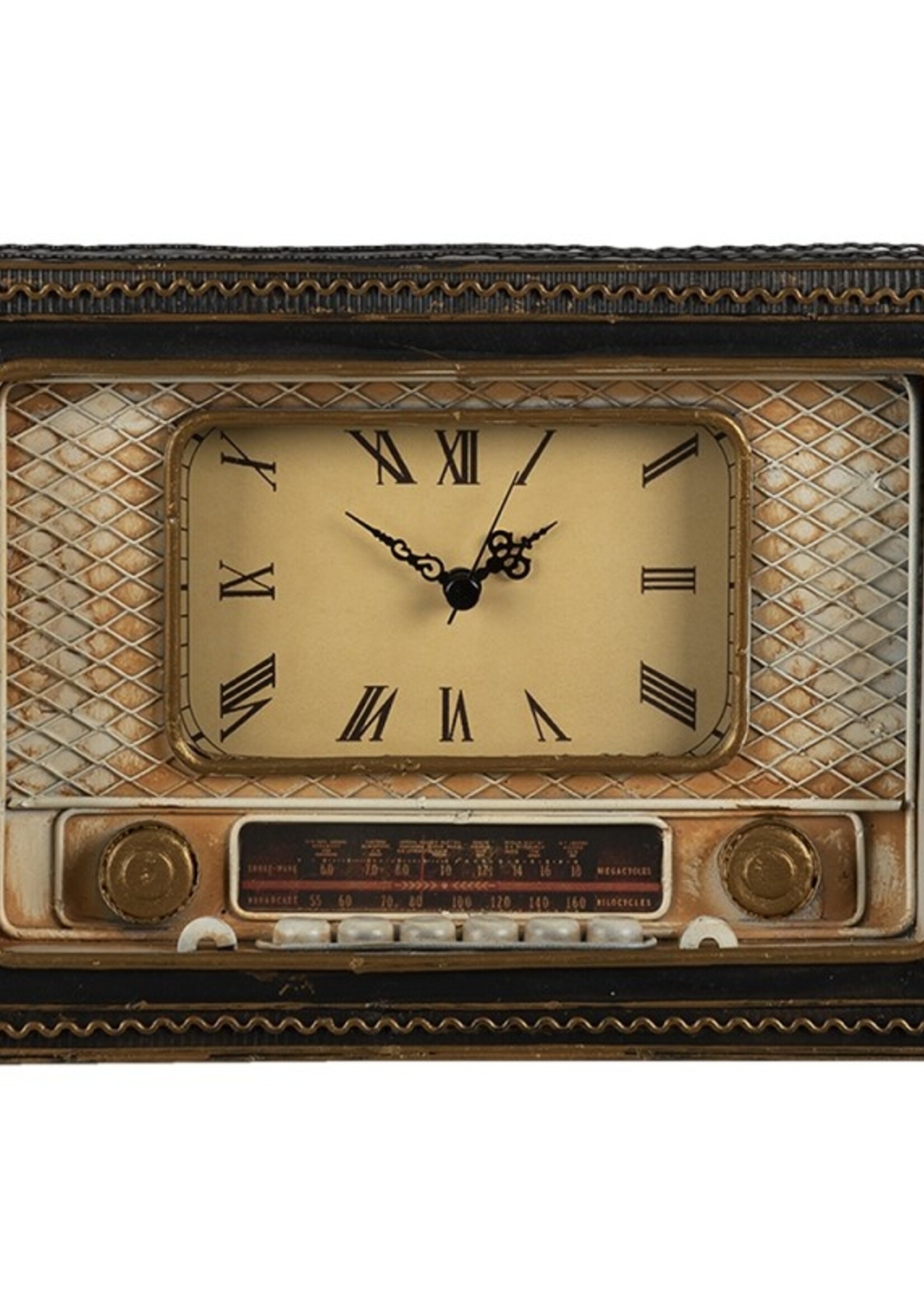 Clayre & Eef Klok radio 24*17*7 cm 6KL0742