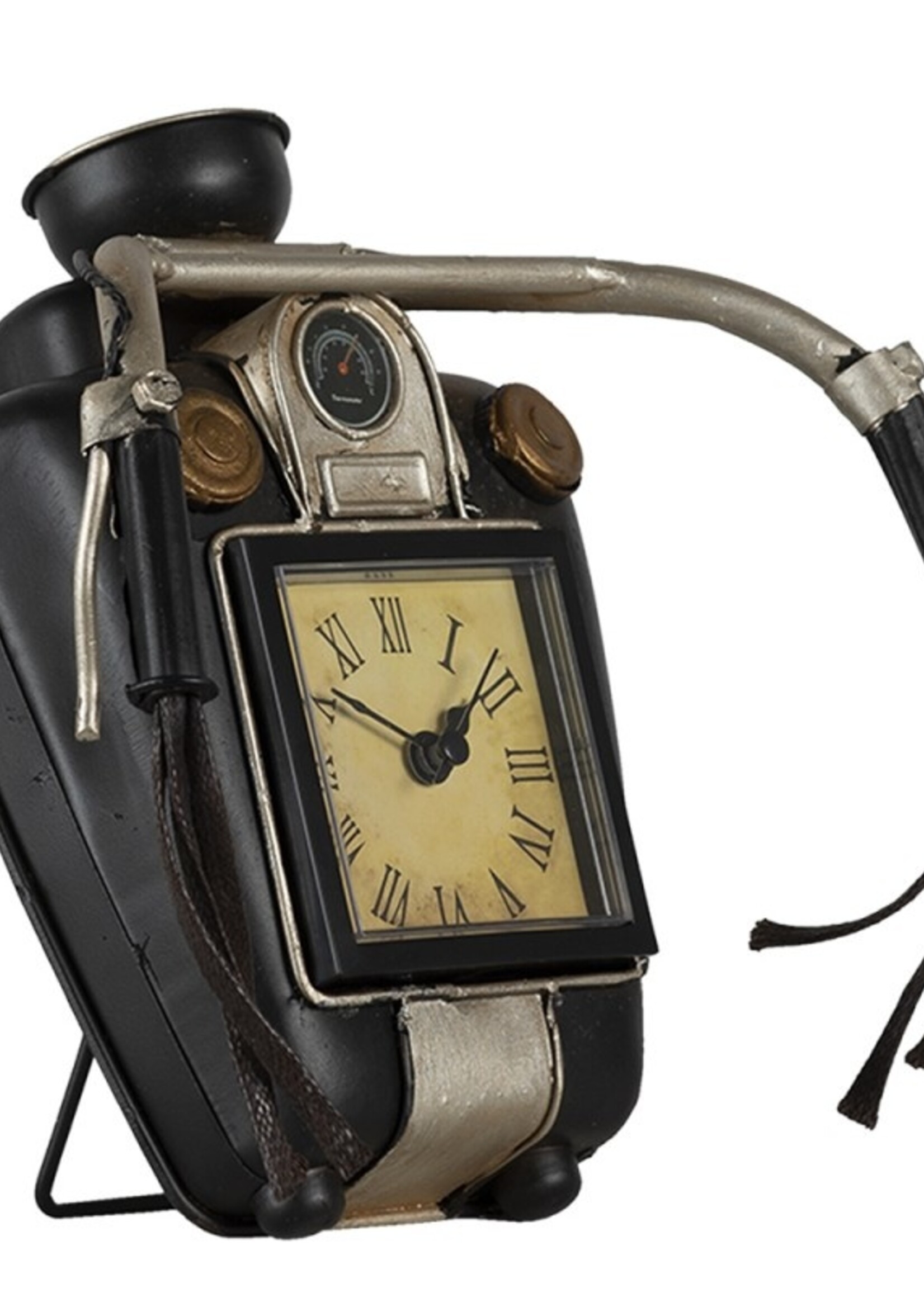 Clayre & Eef Horloge avec moto 21*12*19 cm 6KL0741