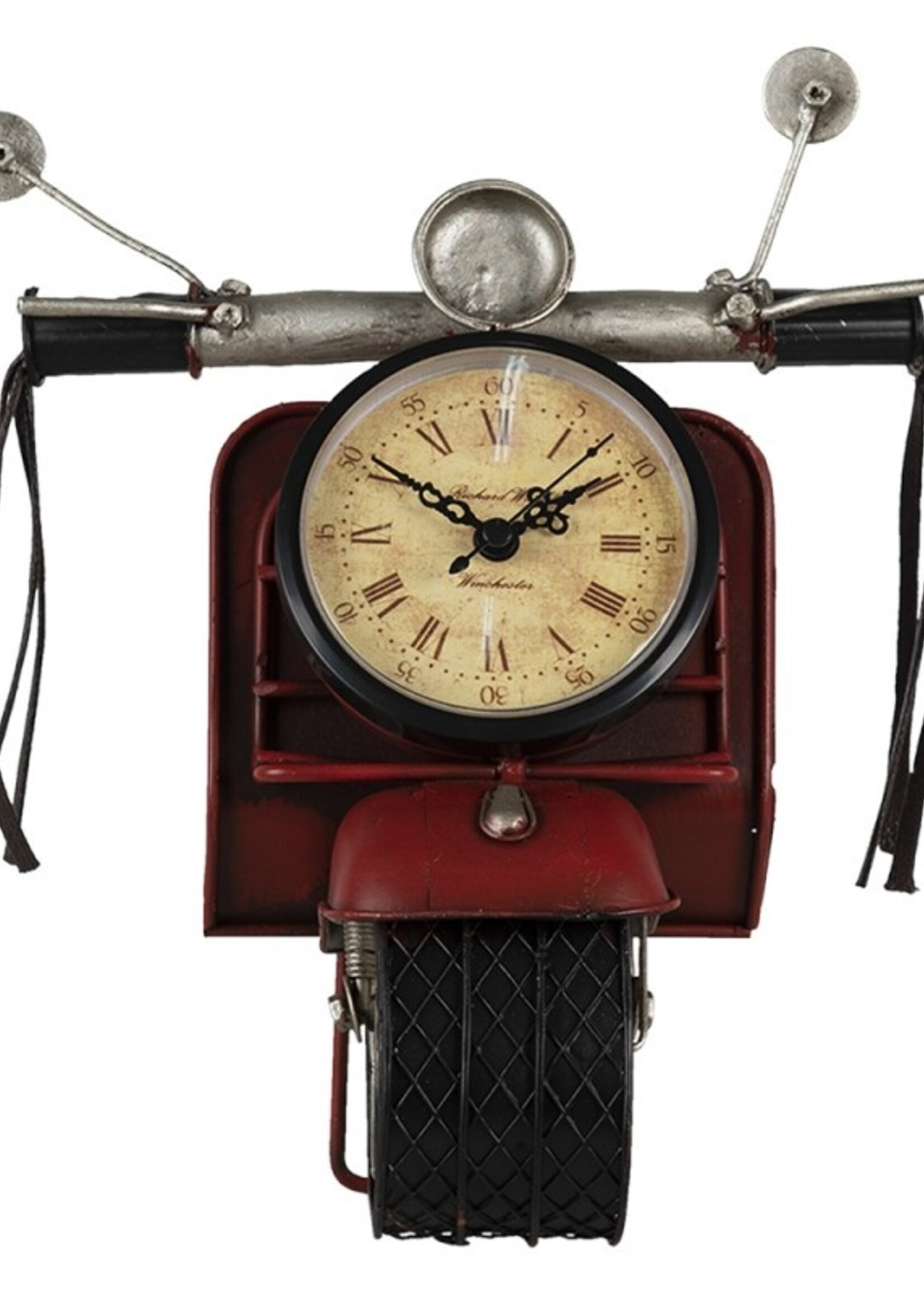 Clayre & Eef Horloge avec moto 19*12*25 cm 6KL0740