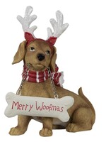 Clayre & Eef Decoratie hond 19*9*21 cm 6PR3521