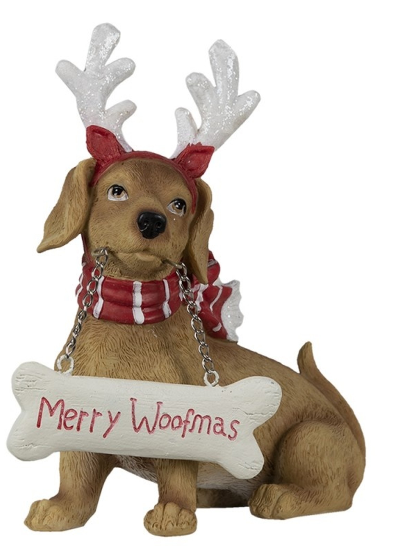 Clayre & Eef Decoratie hond 19*9*21 cm 6PR3521