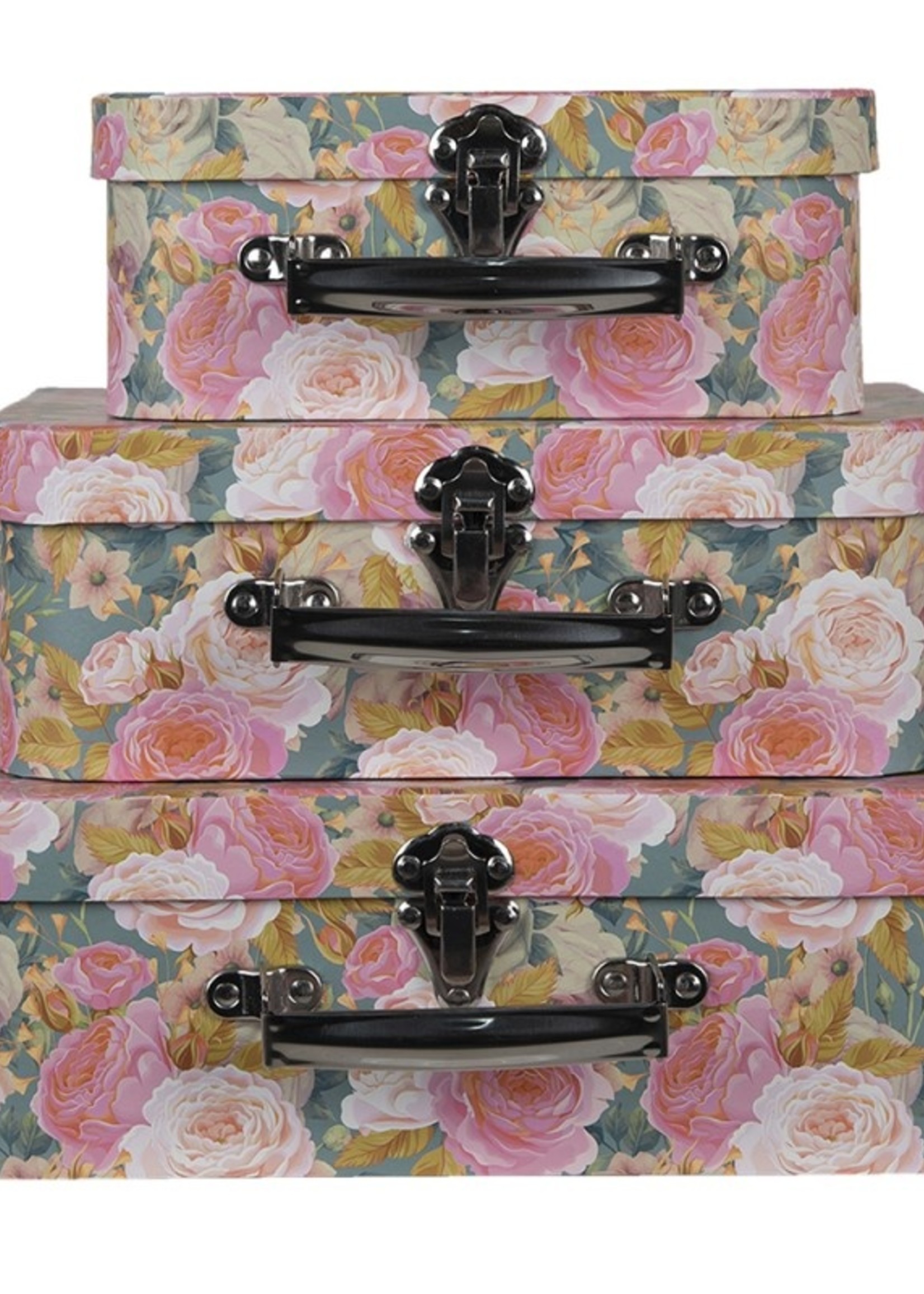 Clayre & Eef Decoratie koffer (3) 30*22*10/25*19*9/20*16*8 cm 65015