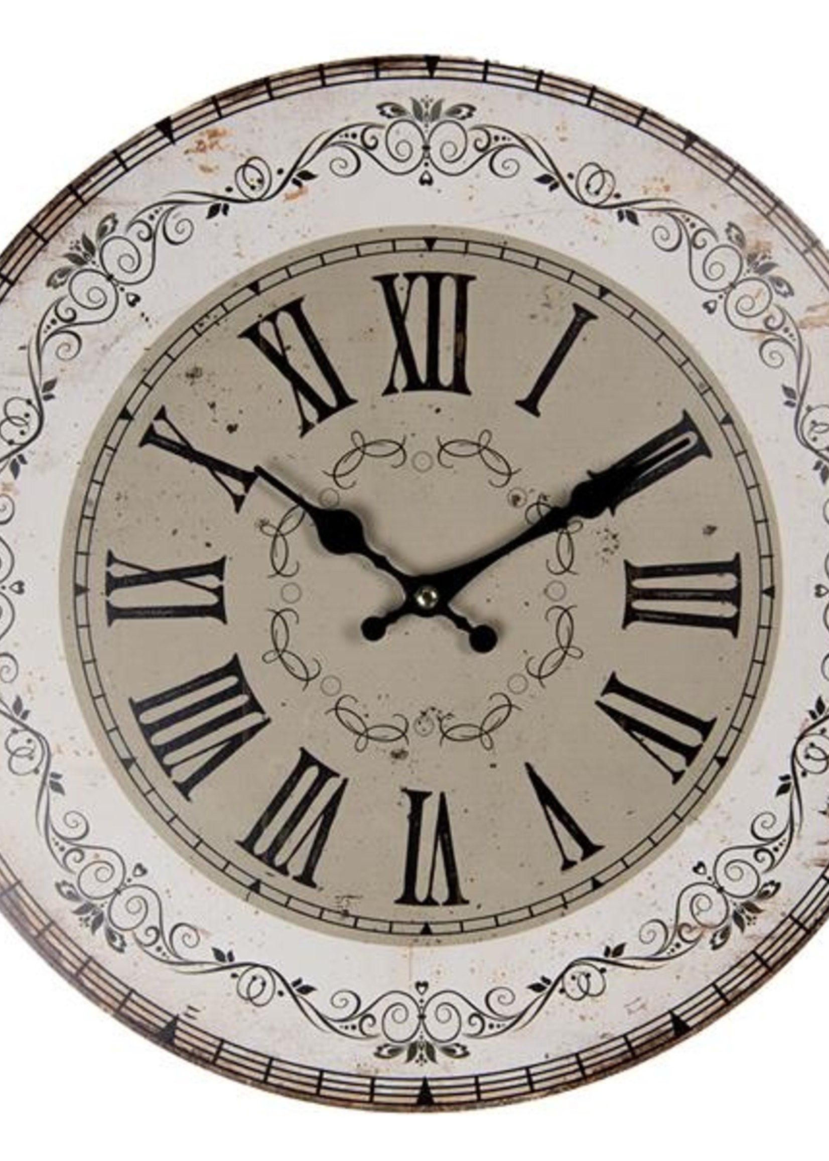 Clayre & Eef Horloge murale Ø 34*4 cm / 1*AA 6KL0653