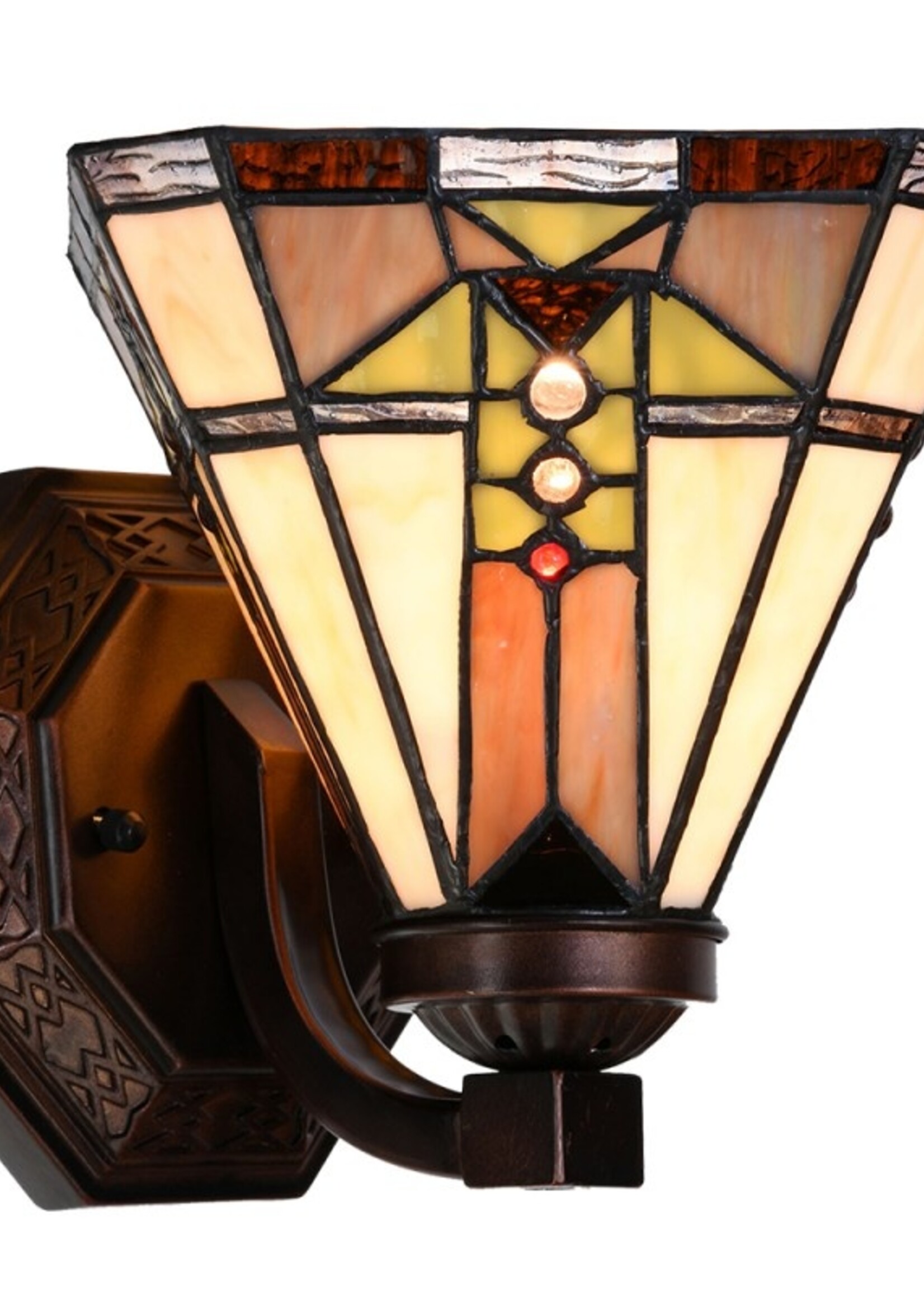 Clayre & Eef Applique murale Tiffany 25*20 cm E27/max 1*40W 5LL-6100