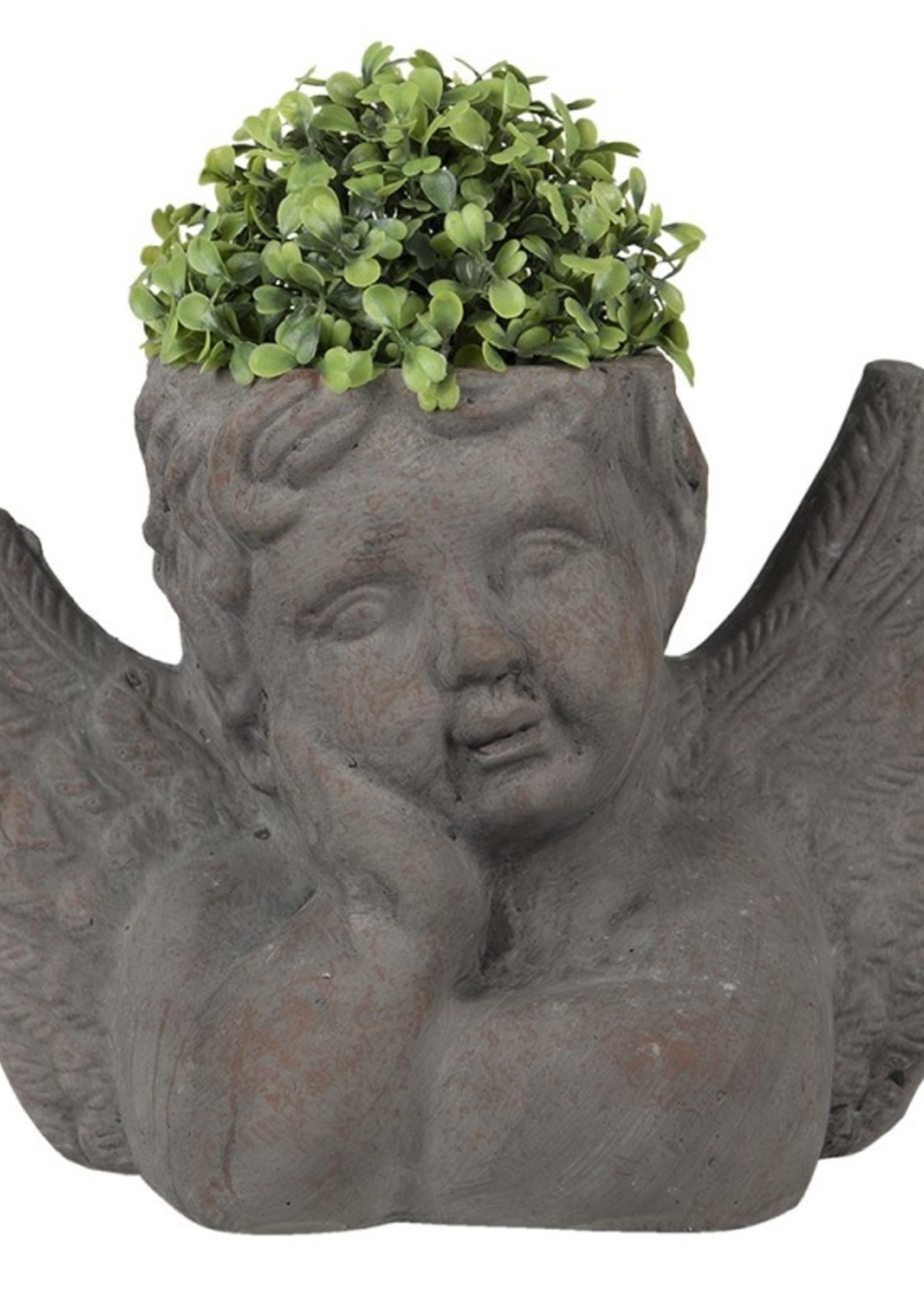 Clayre & Eef Bloempot engel 30*13*20 cm 6TE0401