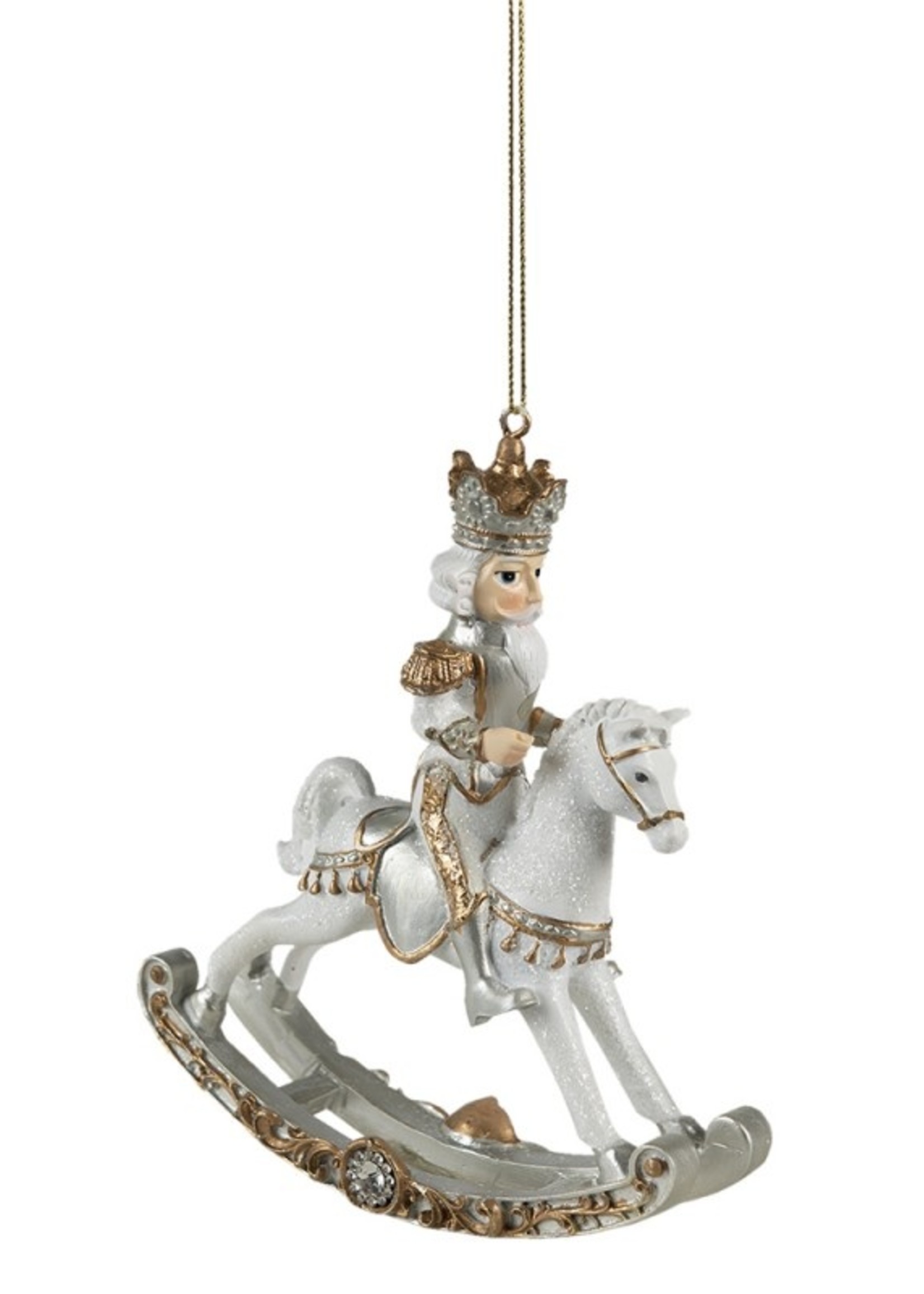 Clayre & Eef Décoration de casse-noisette sur cheval à bascule 13*5*15 cm 6PR3527