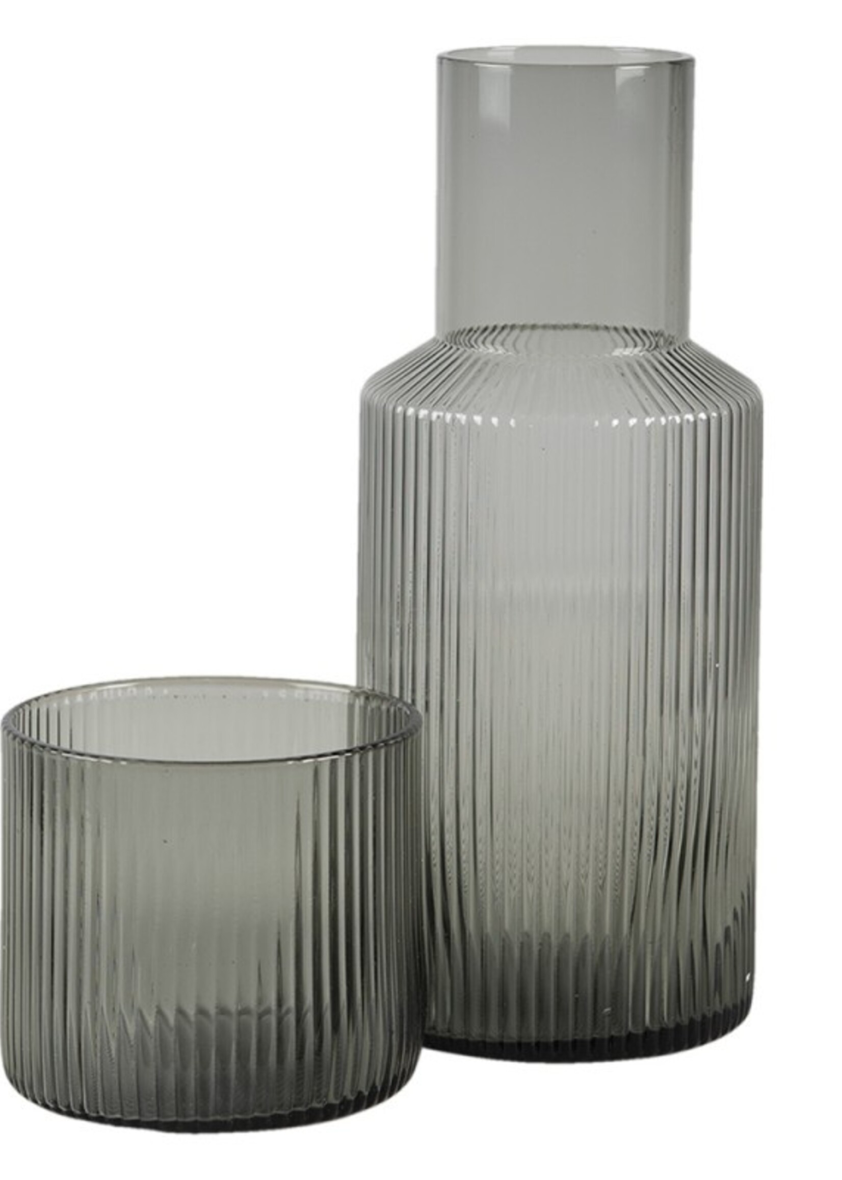 Clayre & Eef Carafe avec verre Ø 7*18 cm 6GL3257