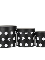 Clayre & Eef Boite de chapeau (3) Ø 17*17 / Ø 15*15 / Ø 12*12 cm 65006