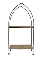 Clayre & Eef Rek metaal en hout 27*14*57 cm 50620