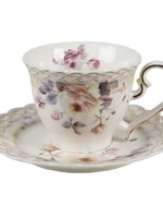 Clayre & Eef Tasse et soucoupe 12*9*7 / Ø 15*1 cm / 200 ml 6CE1345