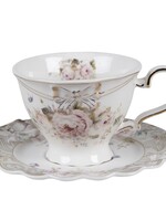 Clayre & Eef Tasse et soucoupe 13*9*7 / Ø 15*2 cm / 220 ml 6CE1346