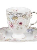 Clayre & Eef Tasse et soucoupe 10*8*9 / Ø14*2 cm / 200 ml 6CE1348