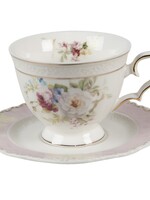 Clayre & Eef Tasse et soucoupe 12*9*7 /Ø14*2 cm / 200 ml 6CE1349