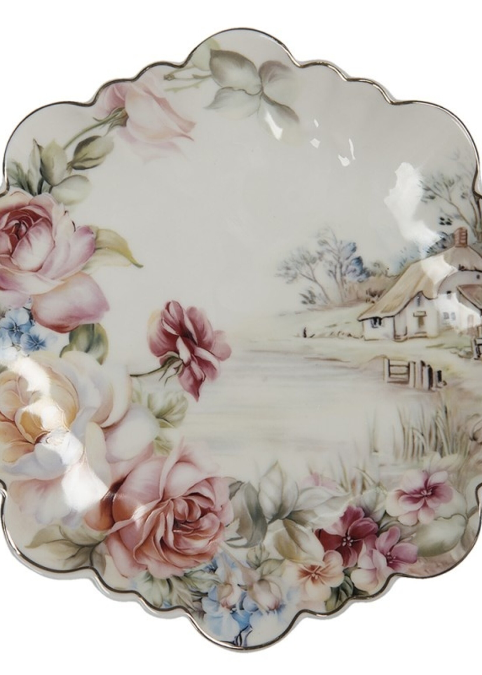 Clayre & Eef Assiette Ø 19*2 cm 6CE1350