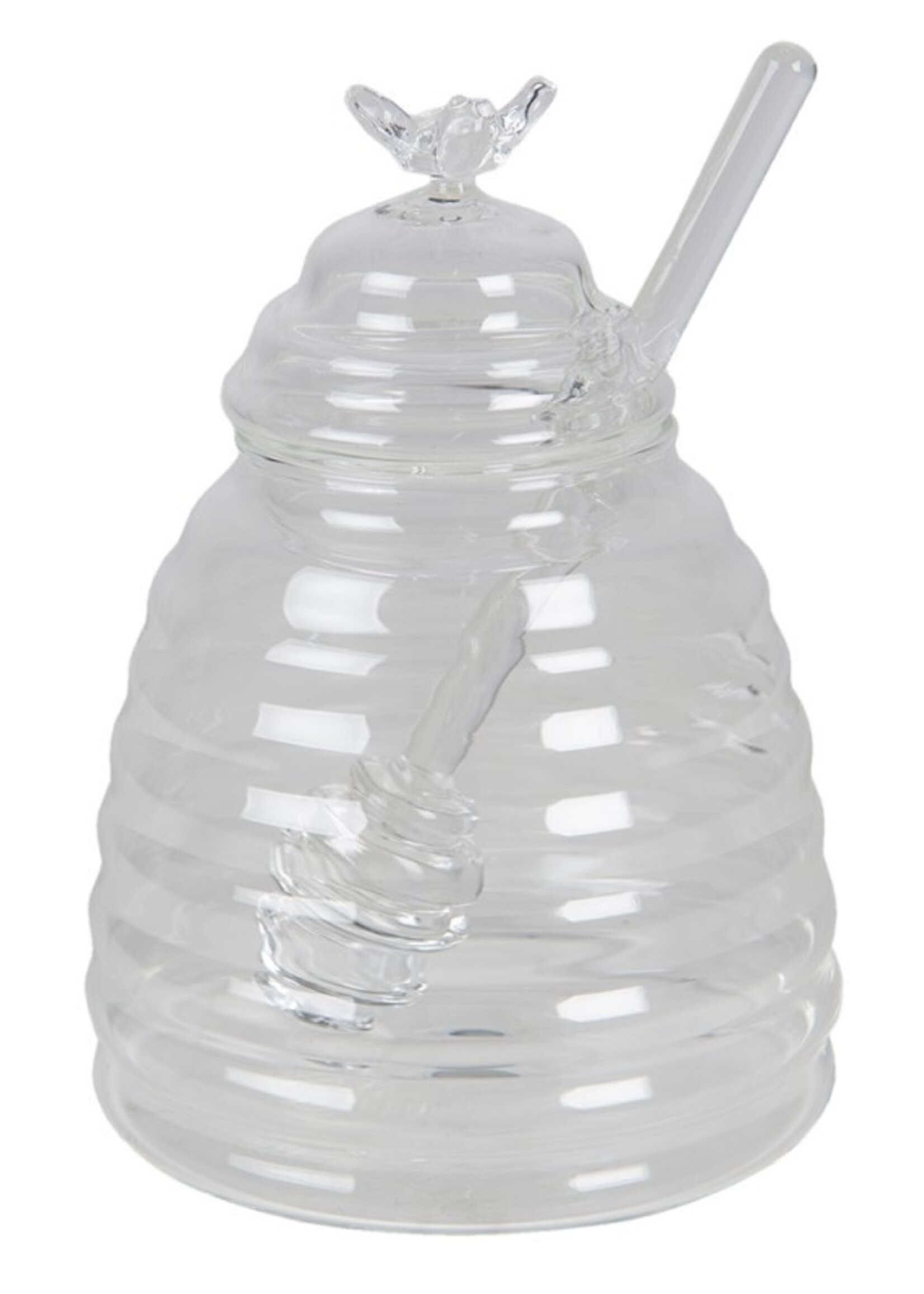 Clayre & Eef Pot à miel avec cuillère Ø 10*14 cm / 450 ml 6GL3466