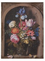 Clayre & Eef Schilderij vaas met bloemen 30*2*40 cm 64972