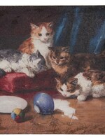 Clayre & Eef Peinture avec chats 40*2*40 cm 64970