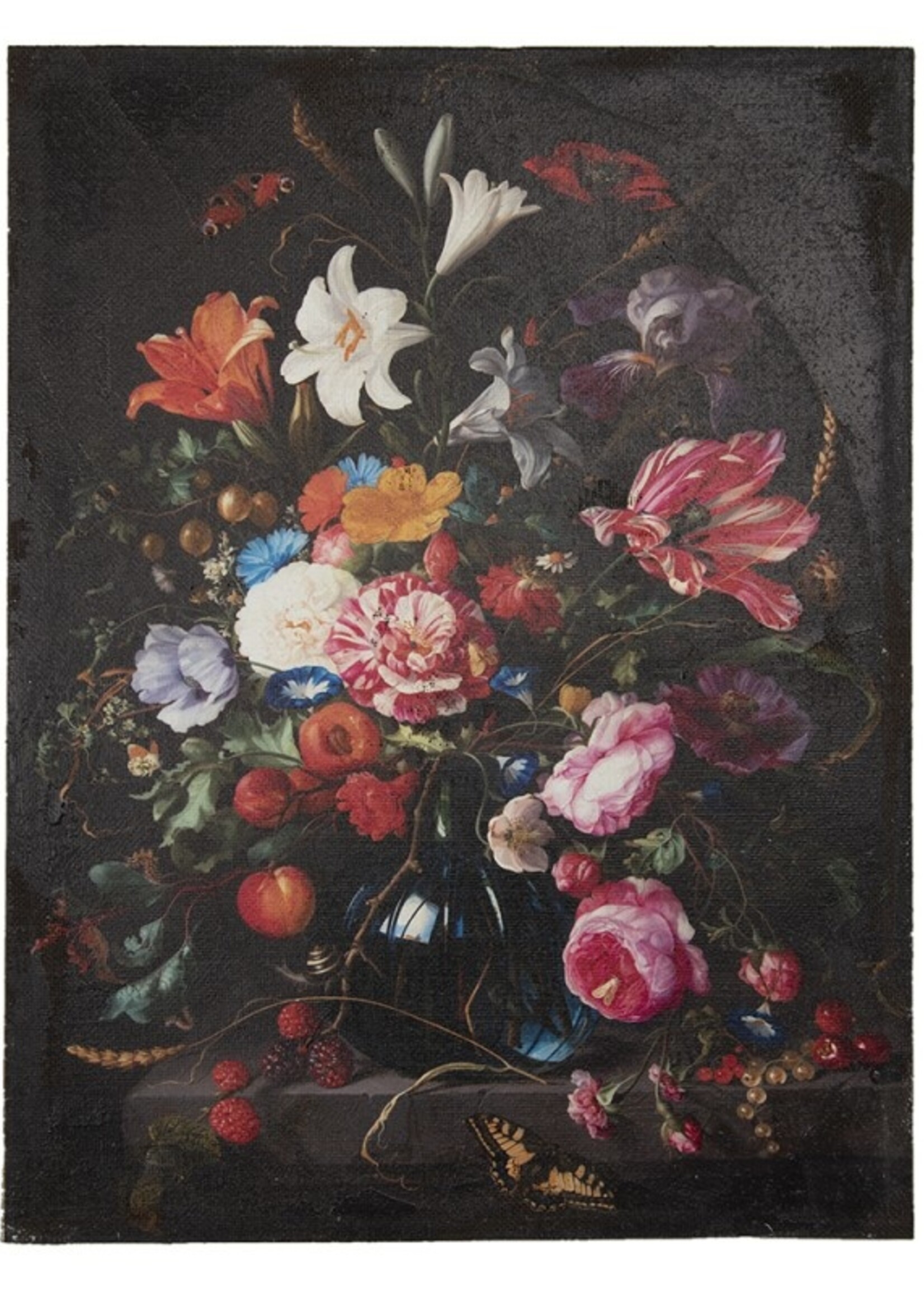 Clayre & Eef Schilderij vaas met bloemen 55*3*73 cm 50635