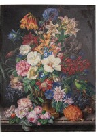 Clayre & Eef Schilderij vaas met bloemen 55*3*73 cm 50633