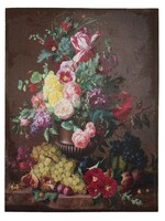 Clayre & Eef Schilderij met bloemen en fruit 60*3*80 cm 50630