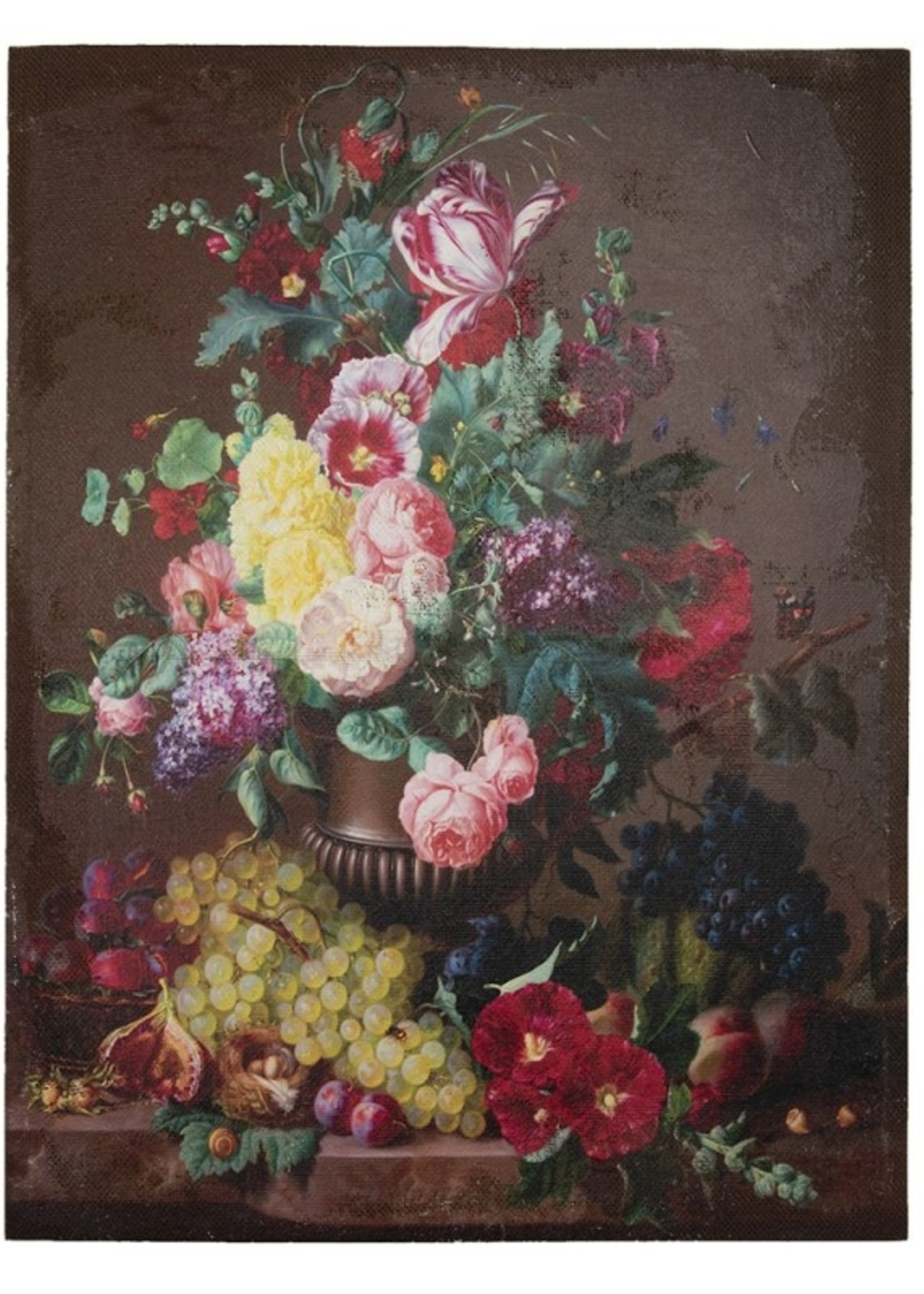 Clayre & Eef Peinture avec fleurs et fruits 60*3*80 cm 50630