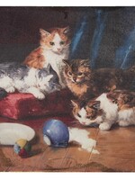 Clayre & Eef Peinture avec chats 60*3*60 cm 50626