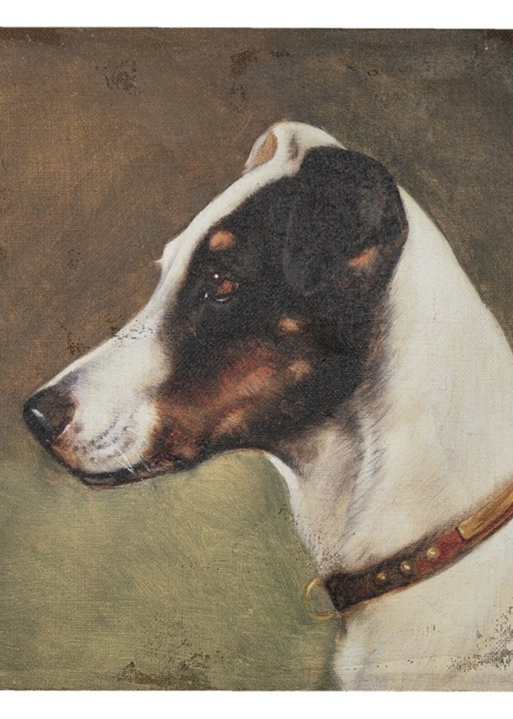 Clayre & Eef Schilderij met hond 60*3*60 cm 50627