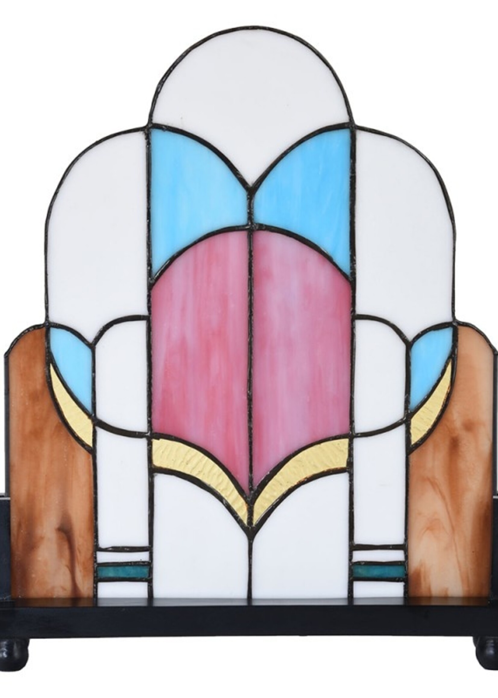 Clayre & Eef Glaspaneel Tiffany staand 30*3*25 cm 5LL-6116