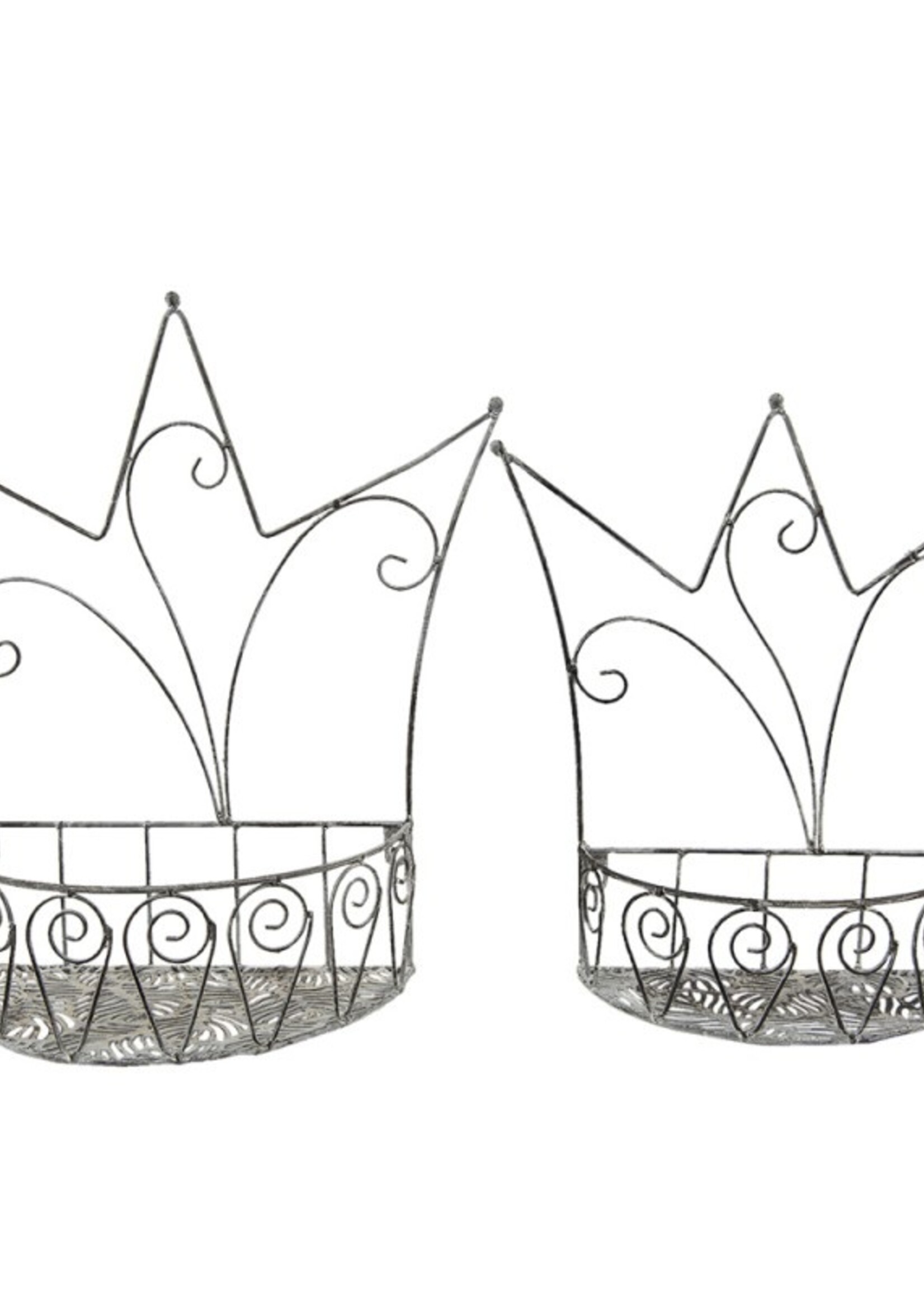 Clayre & Eef Porte plantes (2) 43*18*45 cm / 36*14*38 cm 6Y4692