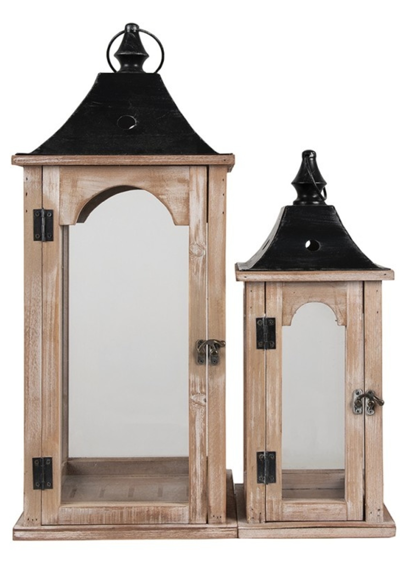 Clayre & Eef Lanterne (2) 24*24*58 / 17*17*43 cm 50614