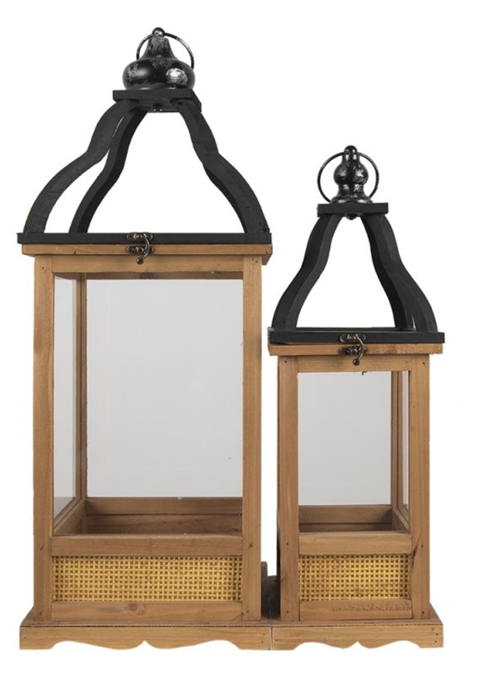 Clayre & Eef Lantaarn (2) 26*26*70 / 18*18*53 cm 50612