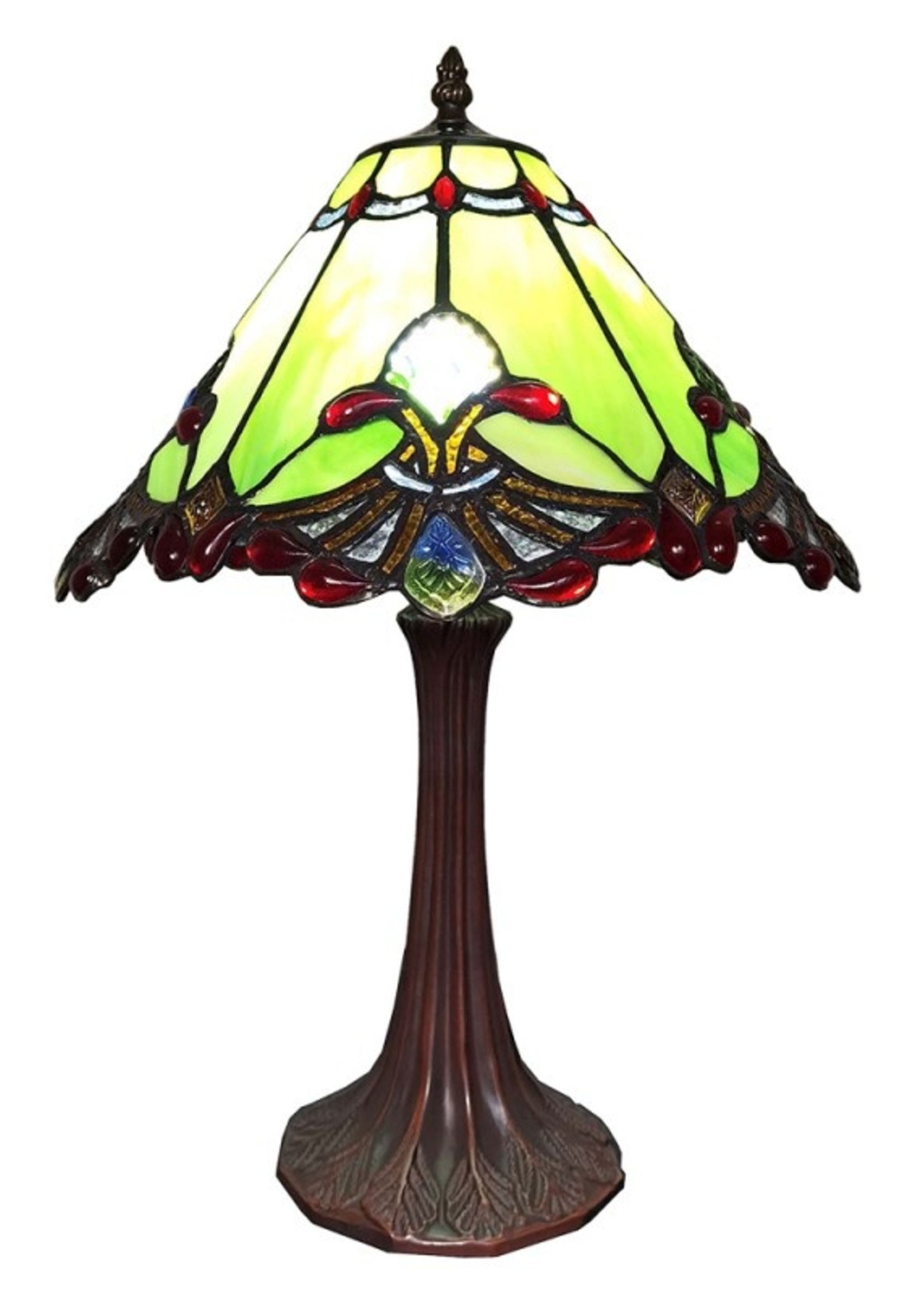 Clayre & Eef Tafellamp Tiffany Ø 31*49cm E27/max 1*60W 5LL-6183