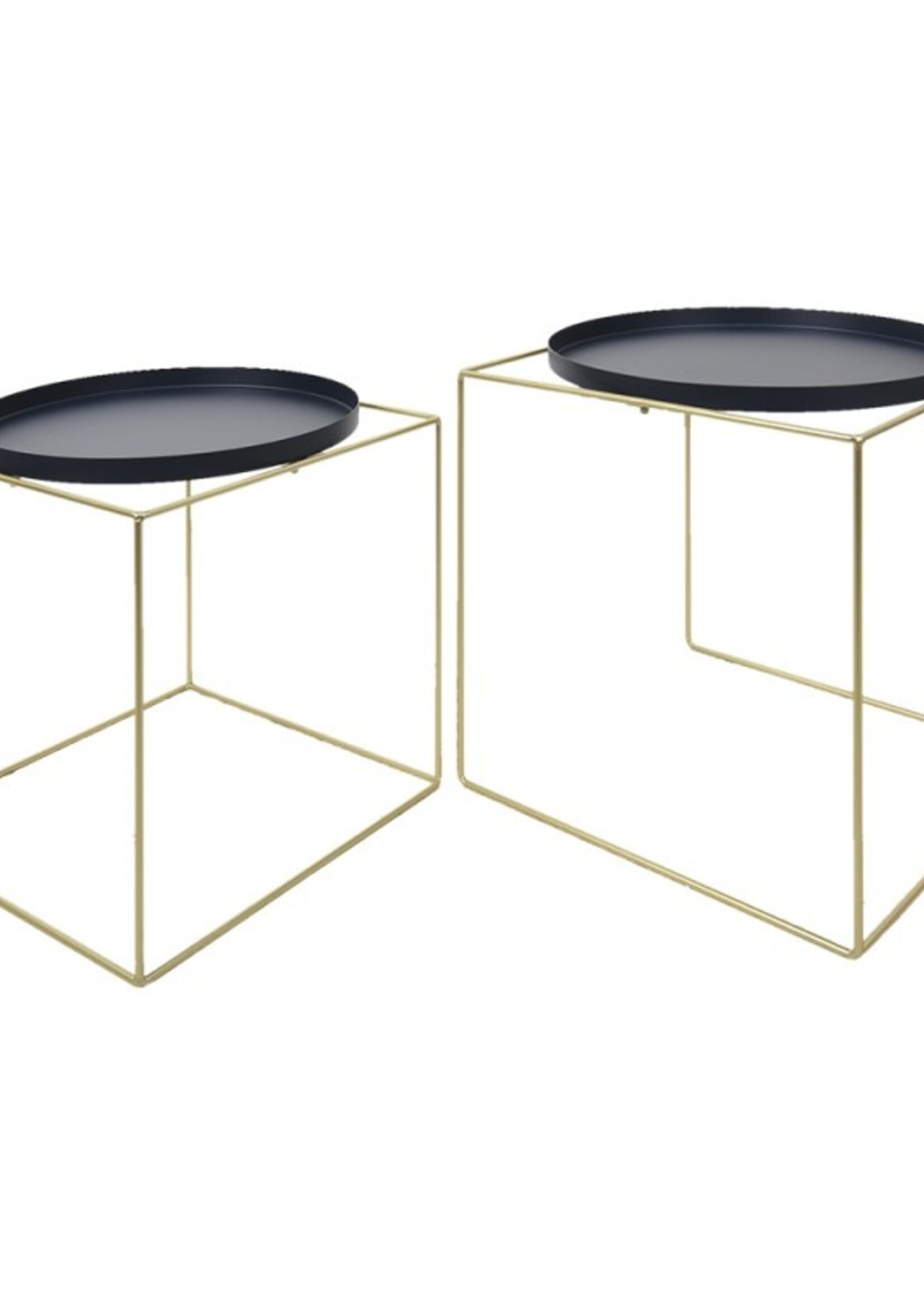 Clayre & Eef Table d’appoint (2) Ø 47*47 / Ø 41*42 cm 64900