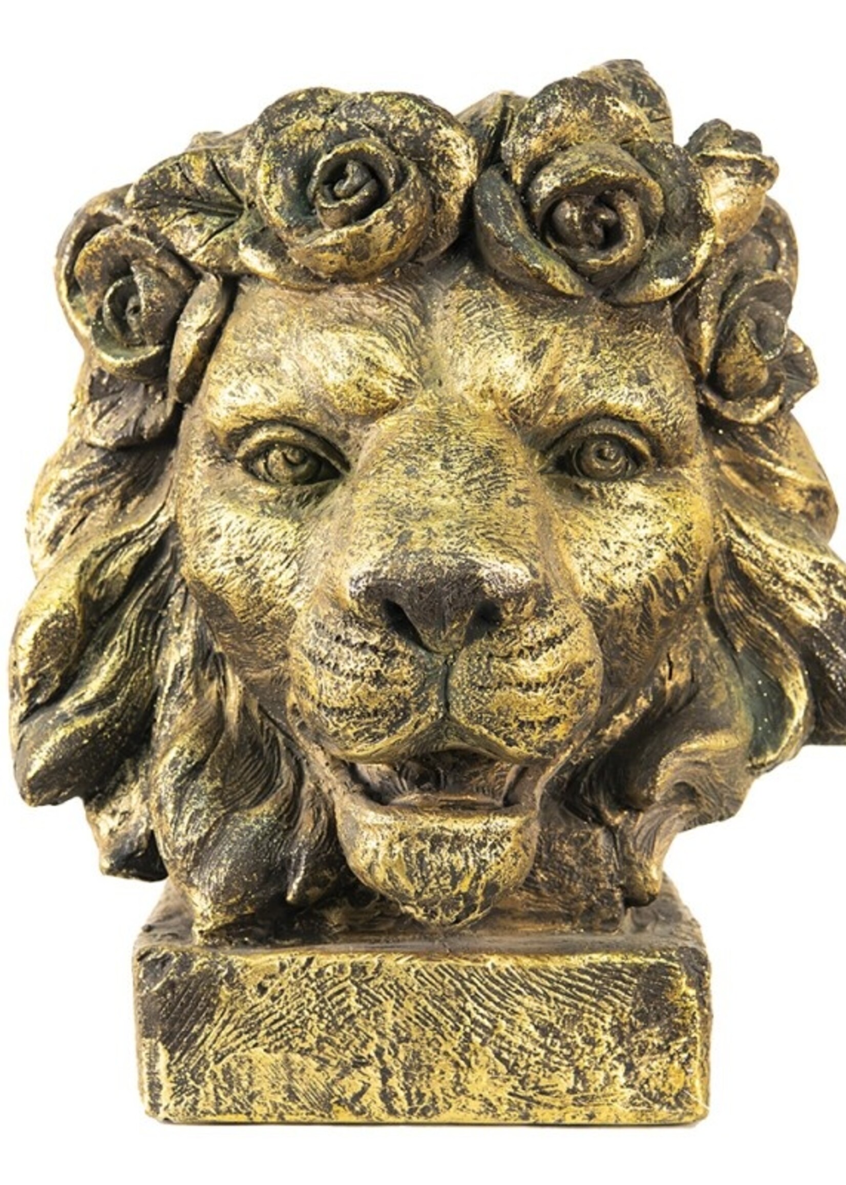 Clayre & Eef Decoratie leeuw 36*40*43 cm 6PR2938GO