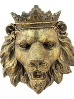 Clayre & Eef Décoration tête de lion 57*28*63 cm 5PR0082GO