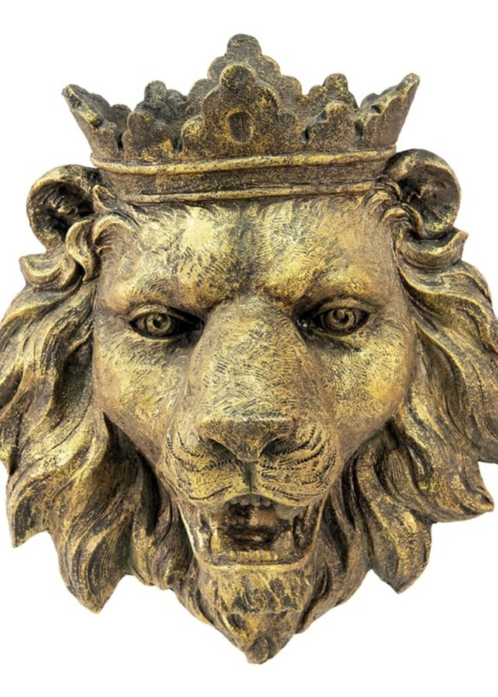 Clayre & Eef Décoration tête de lion 57*28*63 cm 5PR0082GO