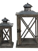 Clayre & Eef Lanterne (2) 26*25*45 / 17*17*31 cm 64955