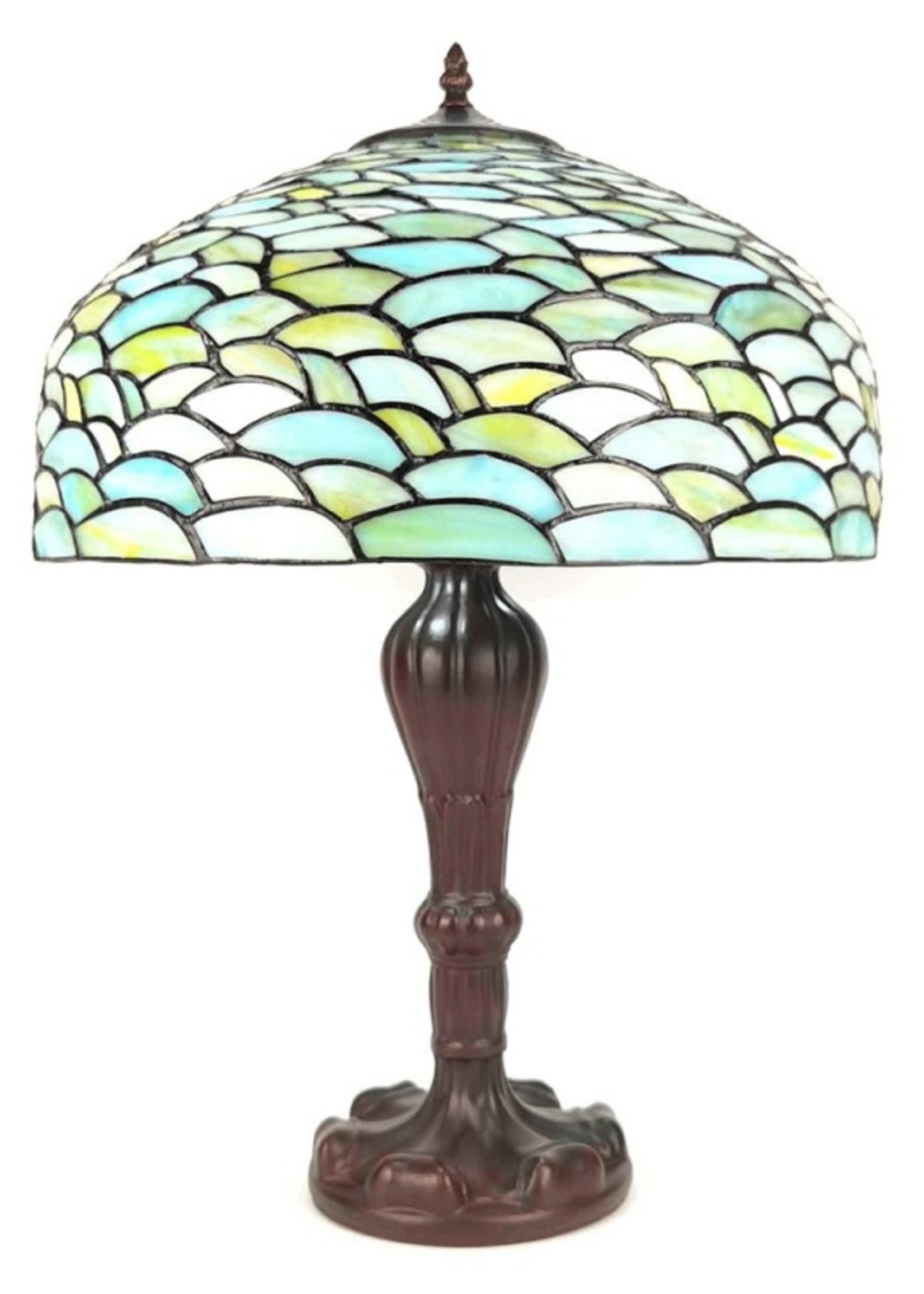 Clayre & Eef Tafellamp Tiffany Ø 41*60 cm E27/max 2*60W 5LL-6135