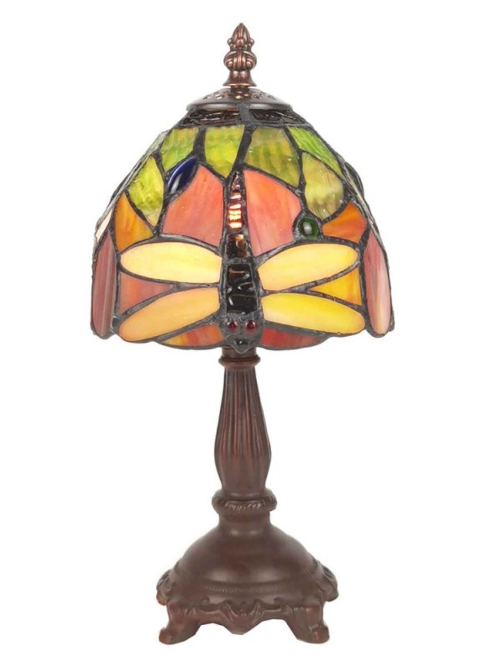 Clayre & Eef Tafellamp Tiffany Ø 15* 30 cm E14/max 1*40W 5LL-6124