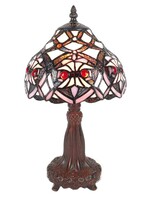 Clayre & Eef Tafellamp Tiffany Ø 20*37 cm E14/max 1*25W 5LL-6141