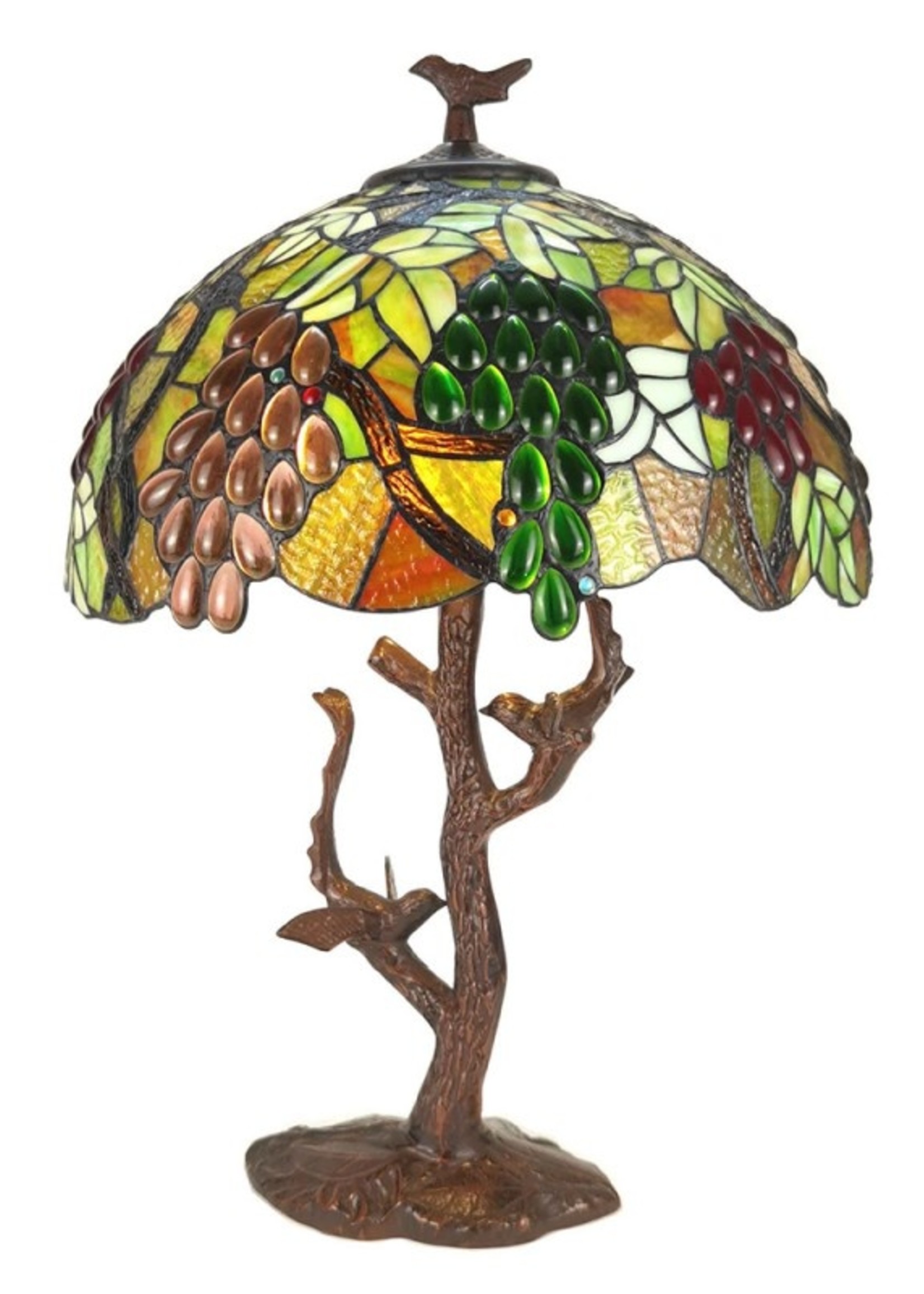 Clayre & Eef Tafellamp Tiffany Ø 40*60 cm E27/max 2*60W 5LL-6130