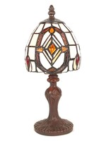 Clayre & Eef Tafellamp Tiffany Ø 13*29 cm E14/max 1*40W 5LL-6138