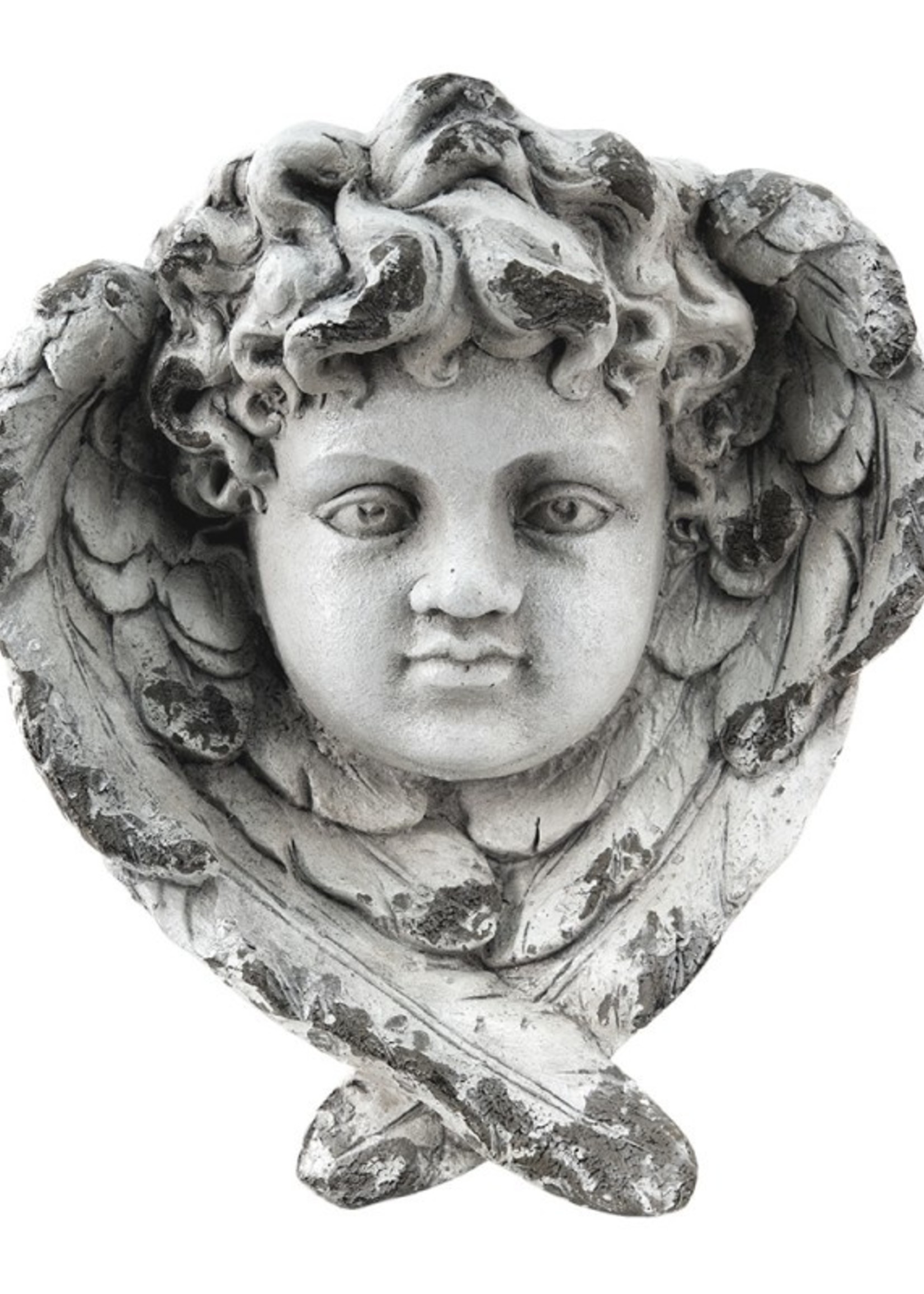 Clayre & Eef Statue tete de ange 40*20*43 cm 6PR4770