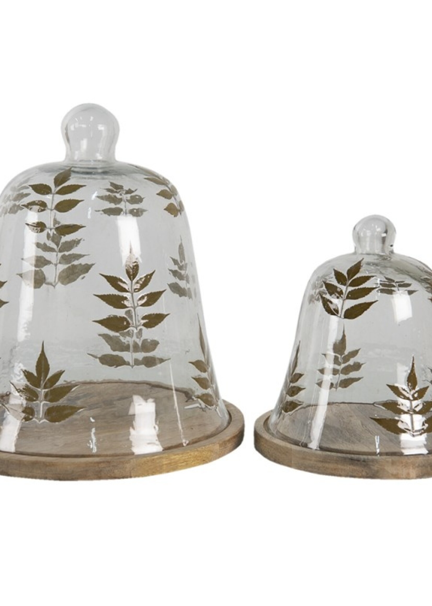 Clayre & Eef Cloche de verre (2) Ø 30*28 / Ø 20*20 cm 6GL3430
