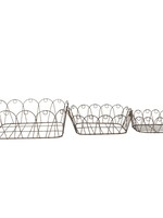 Clayre & Eef Paniers (3) 28*28*10 / 23*23*8 / 18*18*6 cm 6Y4661