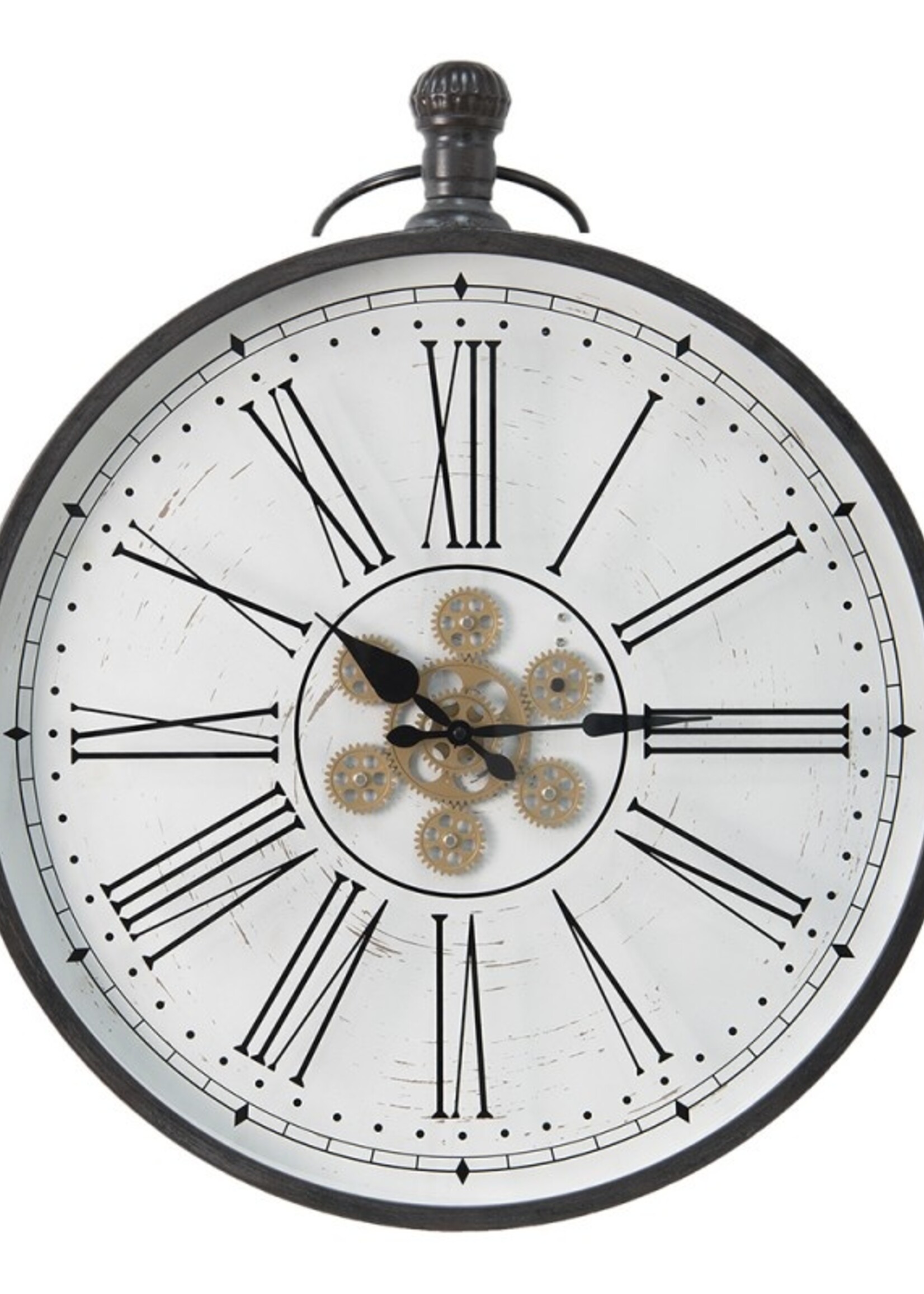 Clayre & Eef Horloge murale Ø 60*80*7 cm / 3*AA 5KL0210