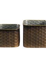 Clayre & Eef Pot de fleur (2) 20*20*17 / 18*18*14 cm 6Y4714