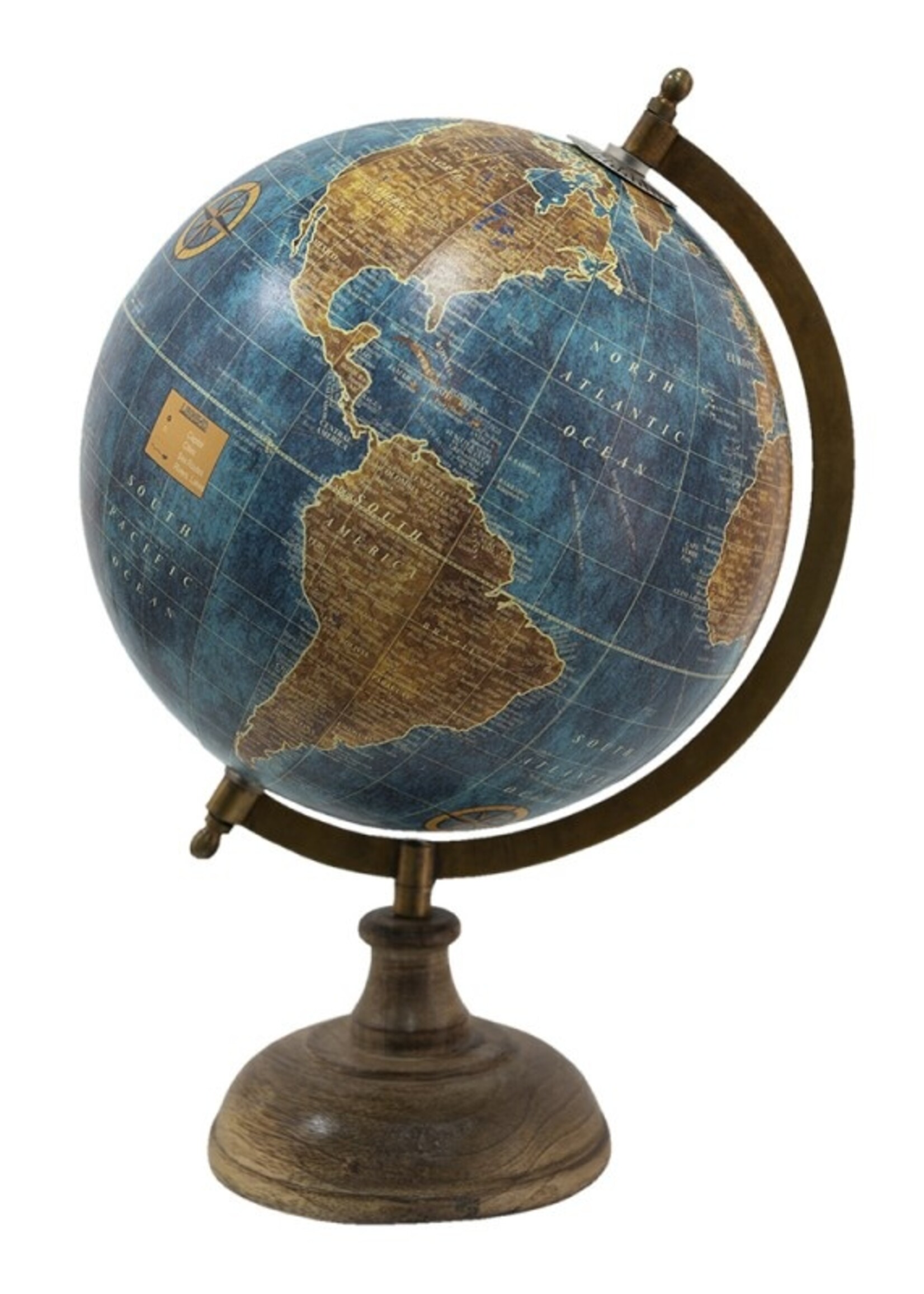 Clayre & Eef Wereldbol/globe 22*22*37 cm 64927