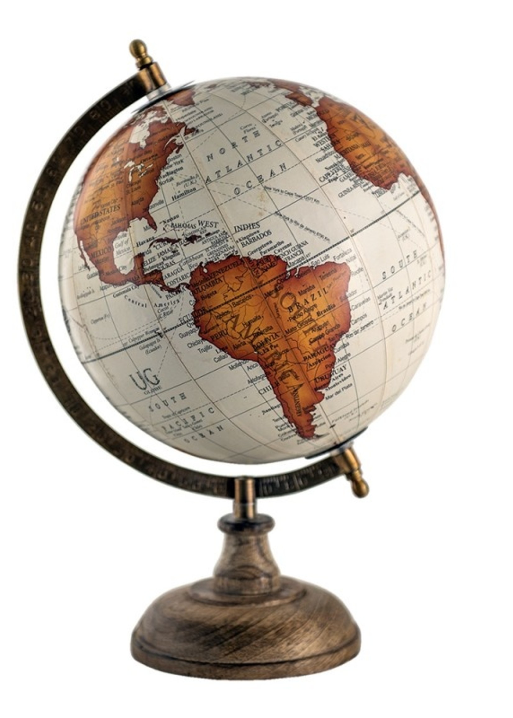 Clayre & Eef Wereldbol/globe 22*22*37 cm 64926