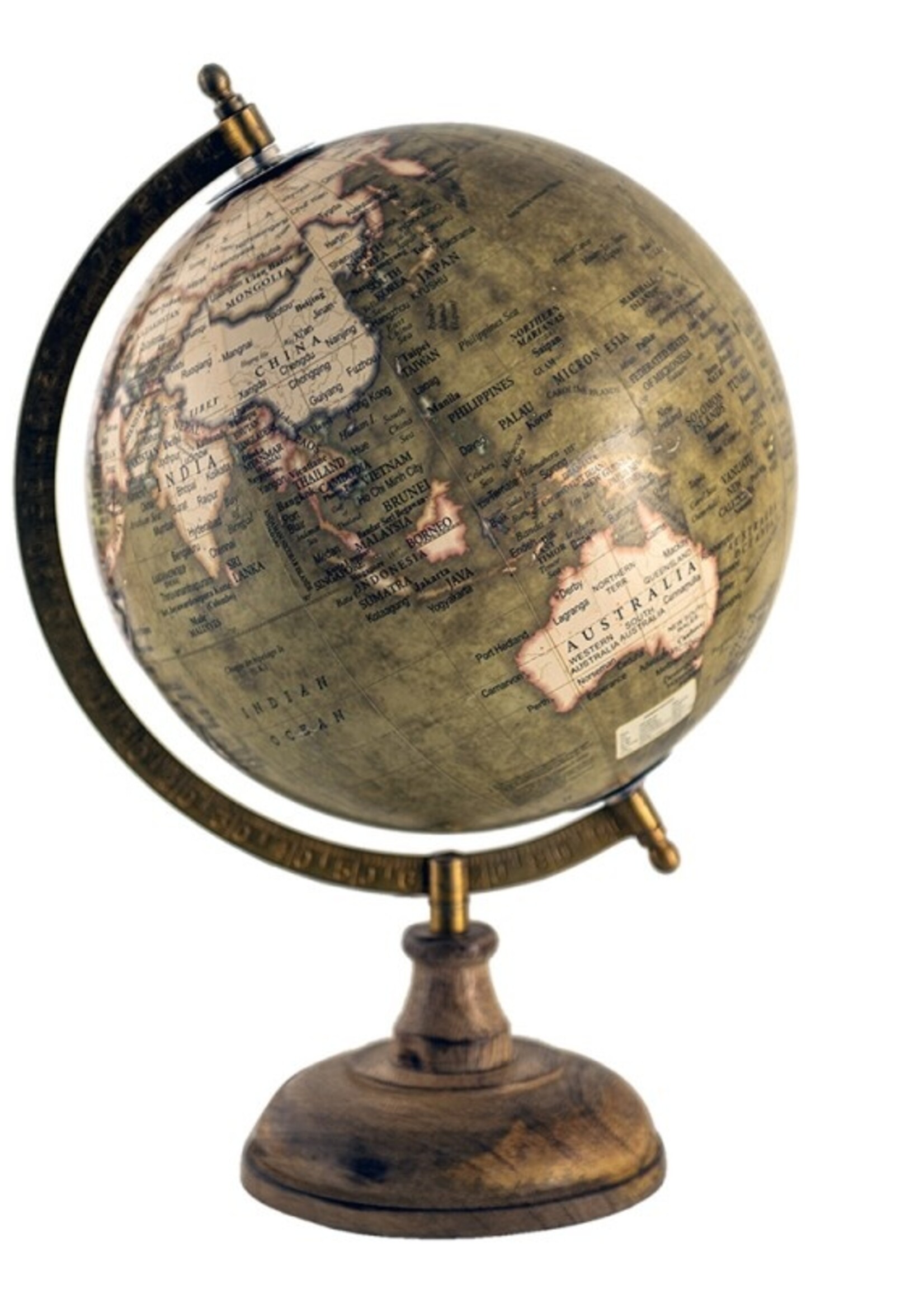 Clayre & Eef Wereldbol/globe 22*22*37 cm 64925